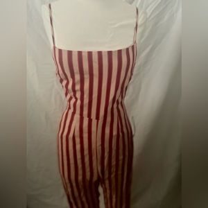 NWT Flynn Skye vertical striped jumpsuit w/tie back SZ S